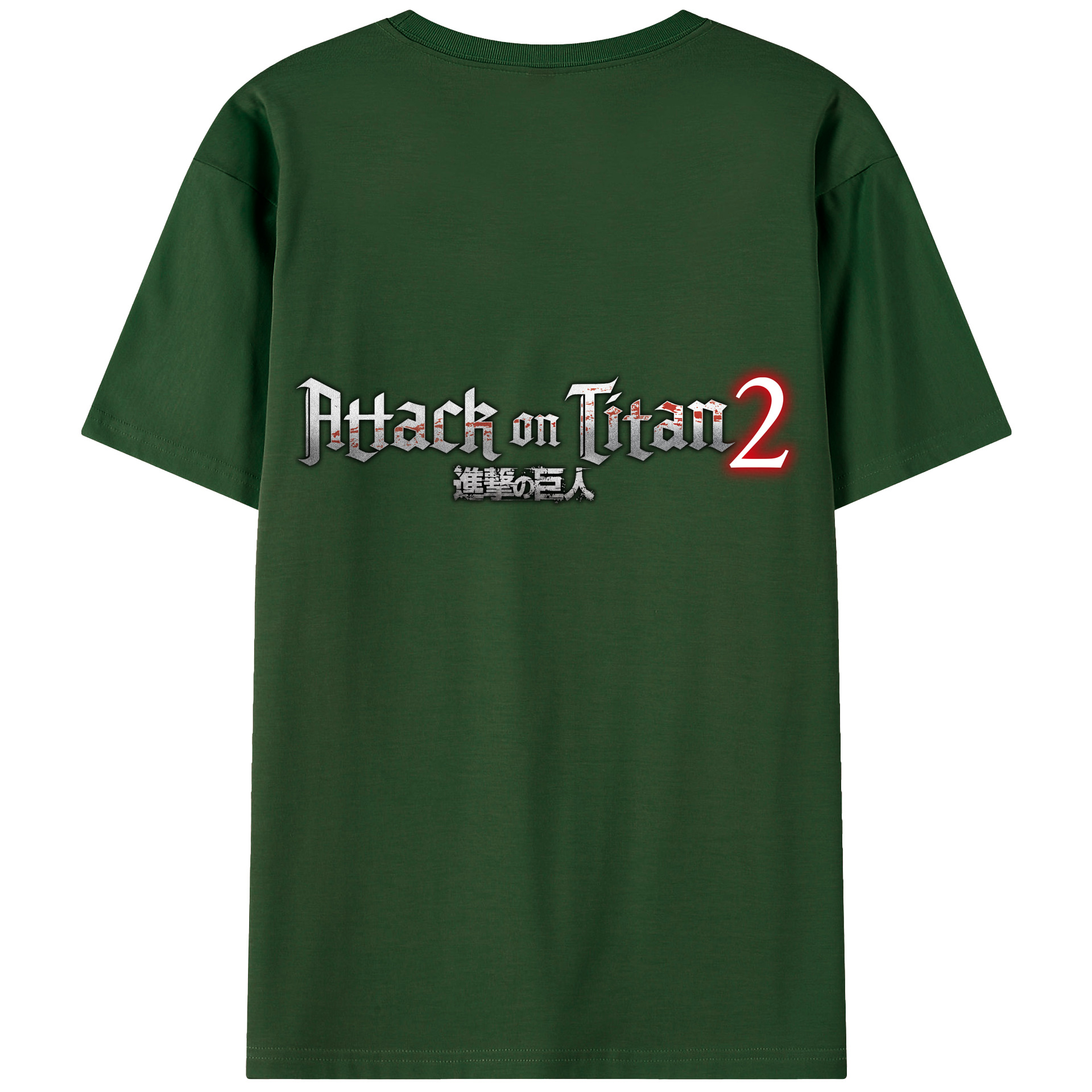 （画像用） 進撃の巨人 Attack on Titan 綿100％半袖Tシャツ（背面プリント）